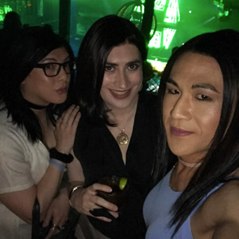 With Ashley and Jessica at Marquee